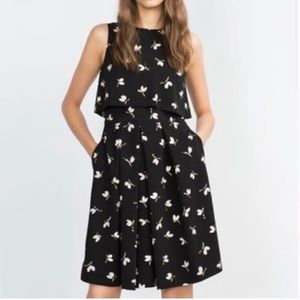 ZARA | Crepe Butterfly Dress